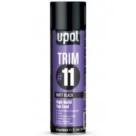 U-POL TRIM#11 PEINTURE GARNISSANTE NOIR MATT AEROSOL | 450ML